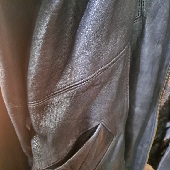 Final price! Last day! Men's black brown leather bomber jacket - Picture 11 of 11